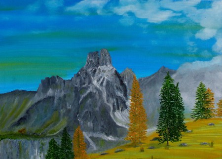 Bischofsmütze Öl auf Keilrahmen  50/70  120€